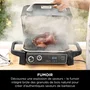 Ninja Barbacoa y Ahumador Eléctrico OG701EU - Grill, Ahumador y Freidora de Aire - Antiadherente - Gris y Negro