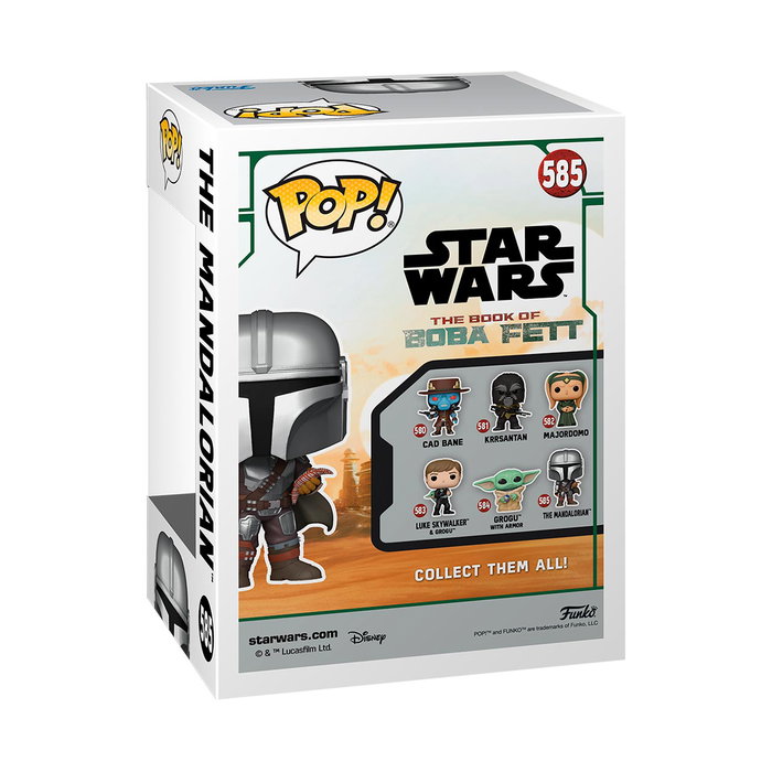 FUNKO Pop! Star Wars The Mandalorian - Libro de Boba Fett, Cabeza Oscilante, Vinilo 9.5 cm, Figura de Colección 68654