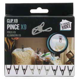 Je cherche une Idee Juego De 9 Pinzas - Pinzas surtidas en rojo, gris, negro fabricadas en hierro