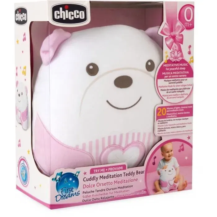 Chicco Osito de Peluche Suave Rosa - CHI8058664184620 - Desde el Nacimiento