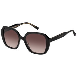Tommy Hilfiger TH-2105-S-807 Gafas de sol para mujer con montura negra y cristal marrón