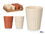 VESSIA Vaso Cortado Surtidos Marrón Beige 150 ml 7x7x8 cm Cerámica Loza Acabado Mate (Set de 36)
