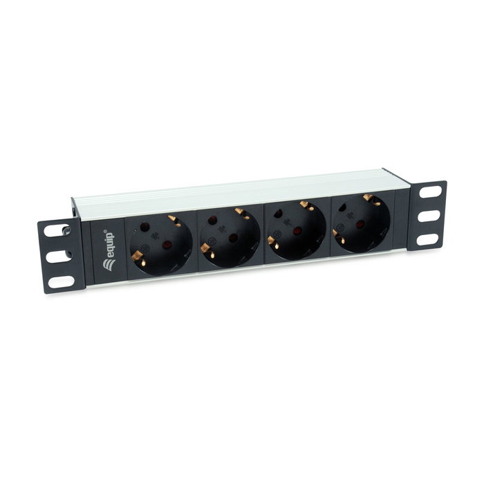 Equip 333311 Regleta de alimentación para rack 10 pulg 1U 4 tomas Schuko