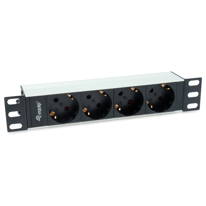 Equip 333311 Regleta de alimentación para rack 10 pulg 1U 4 tomas Schuko