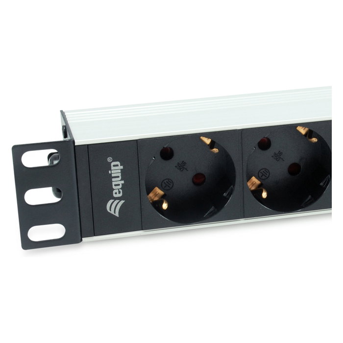 Equip 333311 Regleta de alimentación para rack 10 pulg 1U 4 tomas Schuko