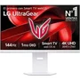 Monitor Gaming LG UltraGear 32G810SA-W 32" 4K IPS 144Hz 1ms, Smart TV con webOS, AMD FreeSync Premium, G-Sync Compatible, Blanco