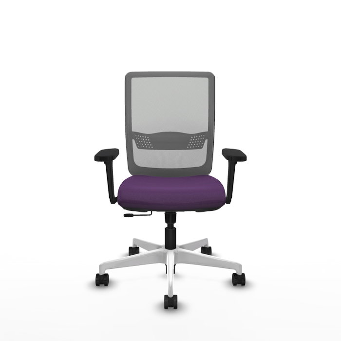 PIQUERAS Y CRESPO Silla de oficina Haches con mecanismo Sincro/Traslack, Morado y Gris