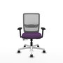 PIQUERAS Y CRESPO Silla de oficina Haches con mecanismo Sincro/Traslack, Morado y Gris