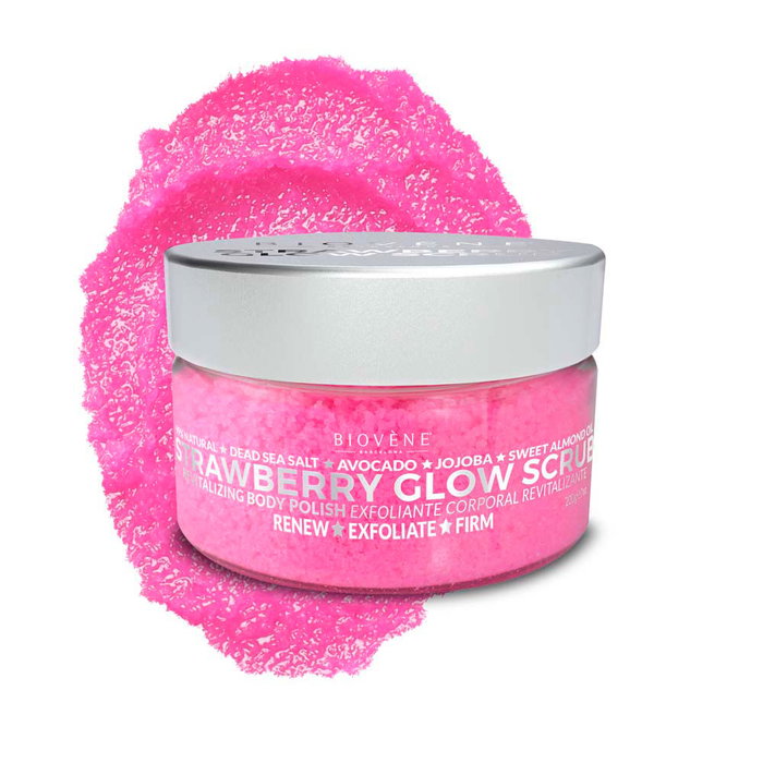 Biovène STRAWBERRY GLOW SCRUB revitalizing body polish exfoliante corporal 200 gr