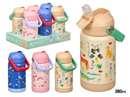 Kinvara Botella Infantil con Asa 380ml Surtido de 3 Diseños