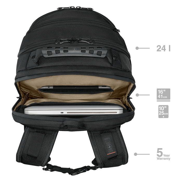 Wenger Legacy Black Series Mochila para portátil 40,64cm (16"), Negro, Poliéster reciclado Wenger Legacy Black Series Mochila para portátil 40,64cm (16"), Negro, Poliéster reciclado