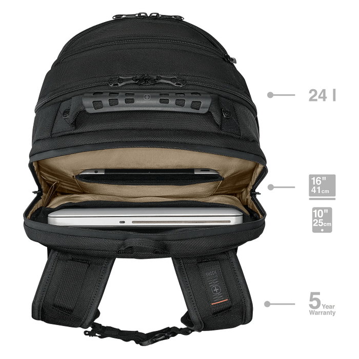 Wenger Legacy Black Series Mochila para Portátil 16 pulgadas, Negro Wenger Legacy Black Series Mochila para Portátil 16 pulgadas, Negro