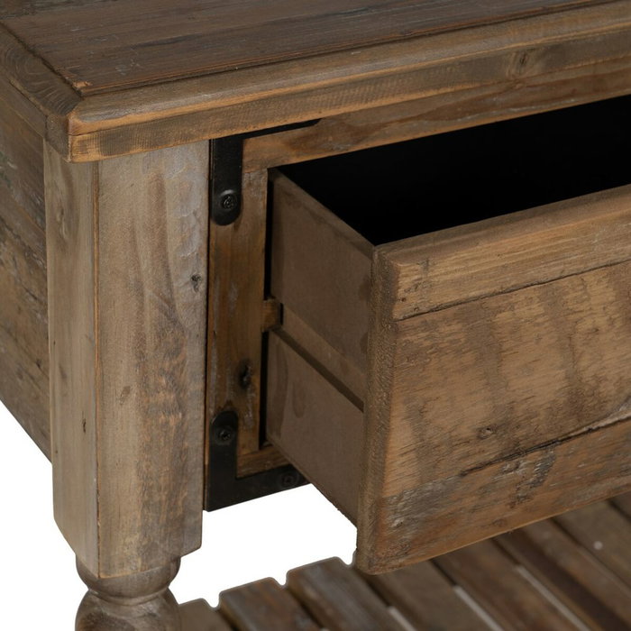 Ixia Consola de Madera Marrón 184,50 x 50 x 86,80 cm Ixia Consola de Madera Marrón 184,50 x 50 x 86,80 cm
