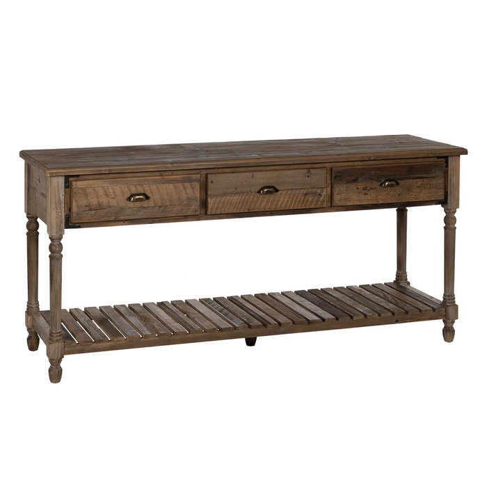 Ixia Consola de Madera Marrón 184,50 x 50 x 86,80 cm Ixia Consola de Madera Marrón 184,50 x 50 x 86,80 cm