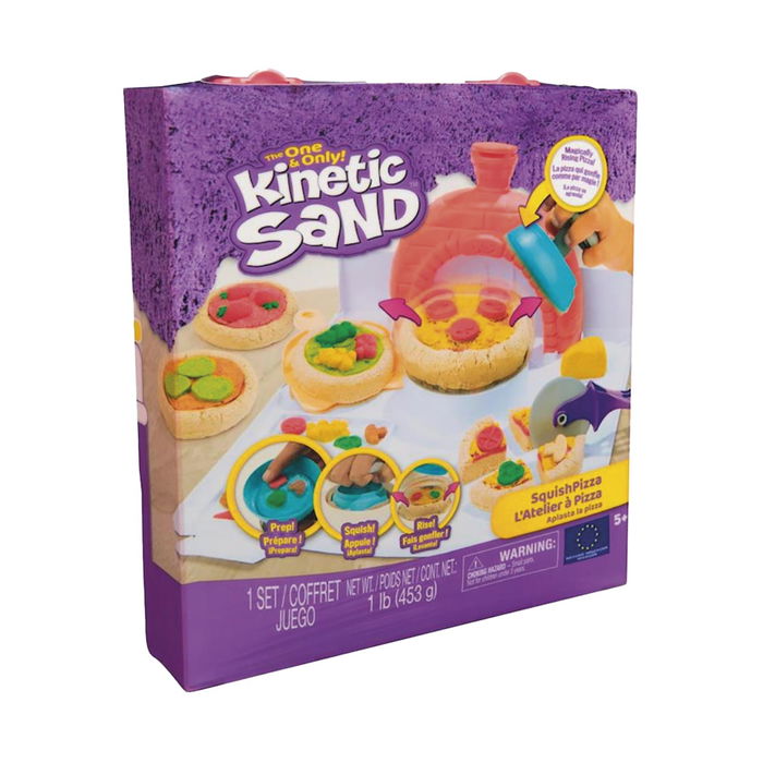 Spin Master Kinetic Sand Squish Pizza 6072551 Juego de Crear Pizzas Moldeables con Arena Cinética para +5 Años Spin Master Kinetic Sand Squish Pizza 6072551 Juego de Crear Pizzas Moldeables con Arena Cinética para +5 Años