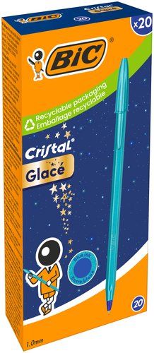 Bic Bolígrafo Cristal Glacé Azul Punta 1 mm