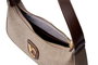 Vince Camuto Bolso de Hombro Crackle Brown Cuero de Polivinilo Marrón