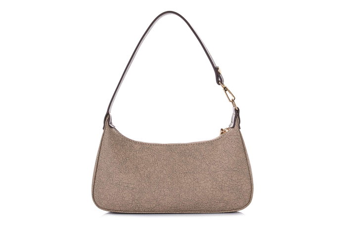 Vince Camuto Bolso de Hombro Crackle Brown Cuero de Polivinilo Marrón