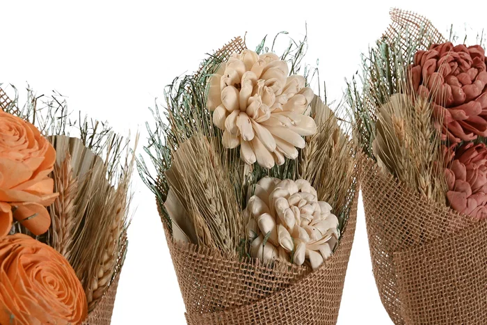 DKD Home Decor Ramo de Flor Seca y Yute Surtido 20x8x35 cm