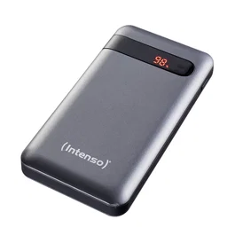 Intenso PD10000 - Batería Externa 10000 mAh con Power Delivery y Quick Charge 3.0, Carga Rápida USB-C, Pantalla LCD, 2 Puertos, Color Antracita