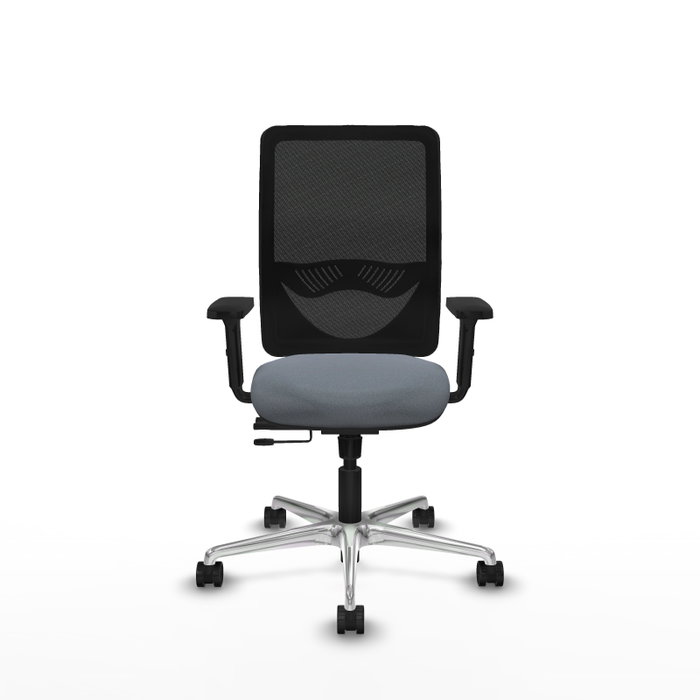 PIQUERAS Y CRESPO Silla de oficina Zulema con mecanismo Sincro/Traslack, Gris y Negro