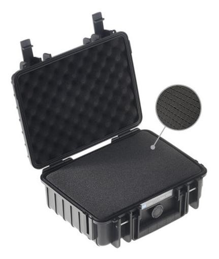B&W Outdoor Case Type 1000 negro con inserción de espuma B&W Outdoor Case Type 1000 negro con inserción de espuma