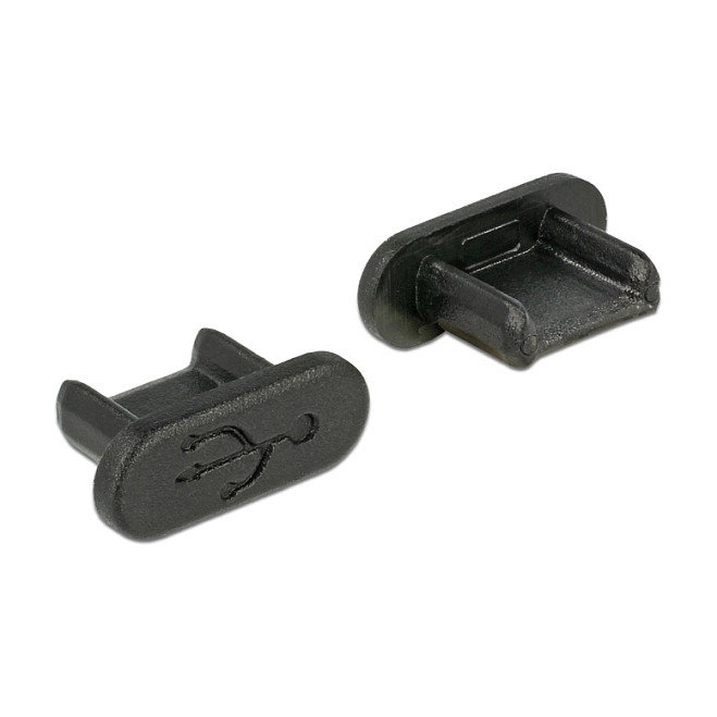 DeLOCK 64007 Cubierta antipolvo USB 2.0 Micro-B, 10 piezas, Negro DeLOCK 64007 Cubierta antipolvo USB 2.0 Micro-B, 10 piezas, Negro