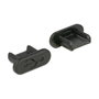 DeLOCK 64007 Cubierta antipolvo USB 2.0 Micro-B, 10 piezas, Negro