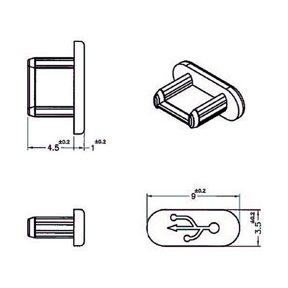 DeLOCK 64007 Cubierta antipolvo USB 2.0 Micro-B, 10 piezas, Negro DeLOCK 64007 Cubierta antipolvo USB 2.0 Micro-B, 10 piezas, Negro