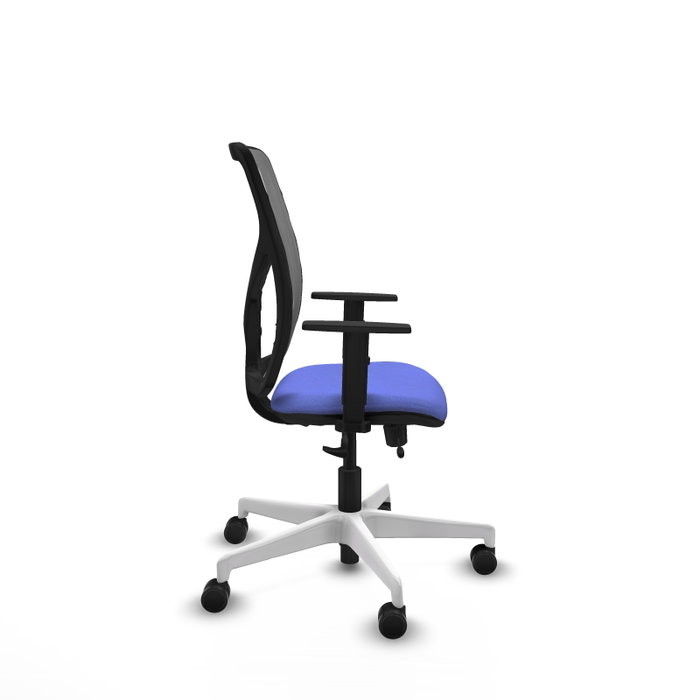 PIQUERAS Y CRESPO Silla de oficina Motilla con mecanismo Sincro/Traslack Azul claro y Gris