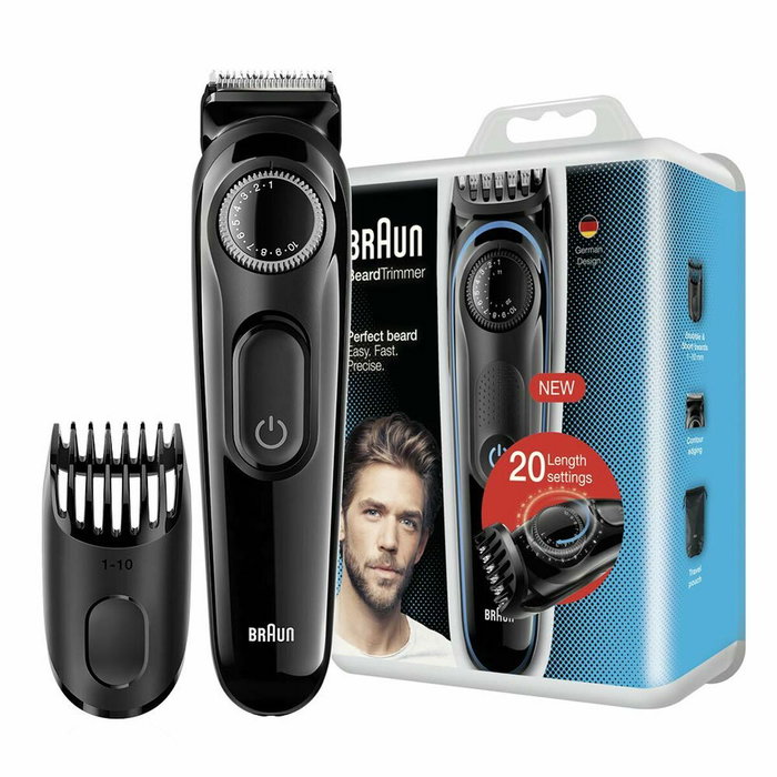 Braun BT3000 Recortador de Pelo y Barba Inalámbrico con 20 Ajustes de Longitud Braun BT3000 Recortador de Pelo y Barba Inalámbrico con 20 Ajustes de Longitud