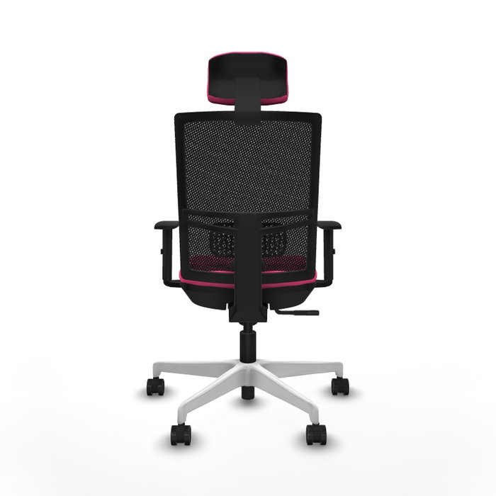 PIQUERAS Y CRESPO Silla de oficina Yunquera Rosa y Negro con mecanismo Sincro