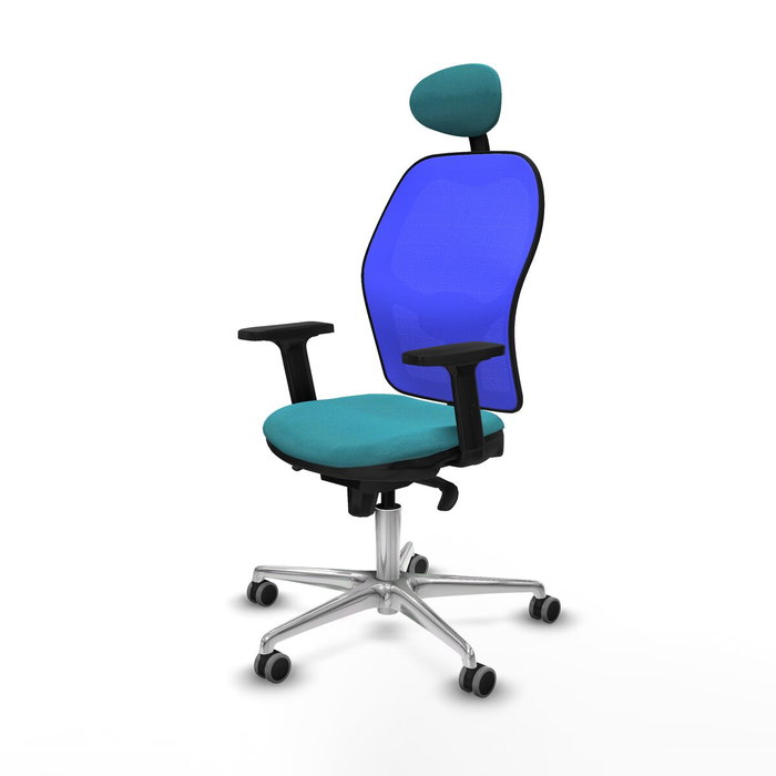 PIQUERAS Y CRESPO Silla de oficina Jorquera con mecanismo Sincro, Turquesa y Azul PIQUERAS Y CRESPO Silla de oficina Jorquera con mecanismo Sincro, Turquesa y Azul