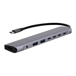 T'nb iClick Hub 8 en 1 USB-C - Gris
