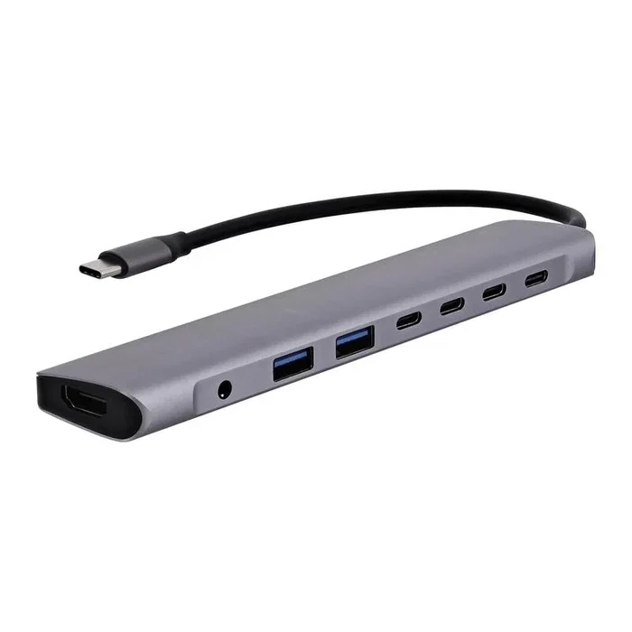 T'nb iClick Hub 8 en 1 USB-C - Gris T'nb iClick Hub 8 en 1 USB-C - Gris
