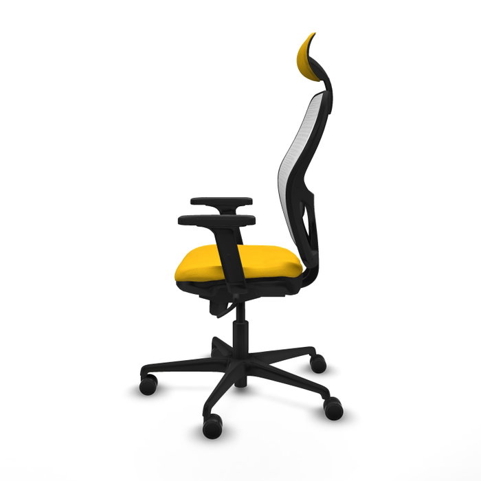 PIQUERAS Y CRESPO Silla de oficina Jorquera Amarillo y Blanco