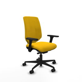 PIQUERAS Y CRESPO Silla Ossa Bali amarillo con brazos 3D