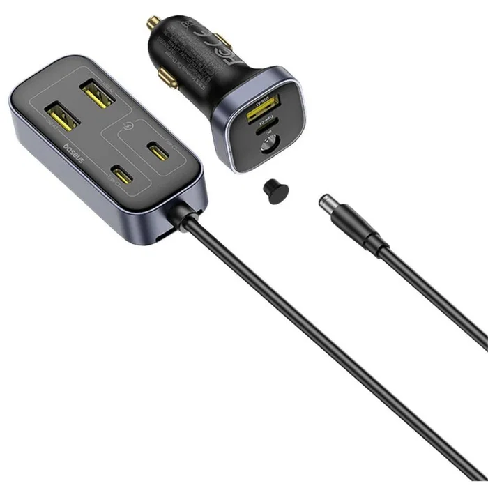 Baseus BackseatPal L1 Cargador de Coche con 6 Puertos (3x USB-C, 3x USB-A) 110W para Encendedor, Negro
