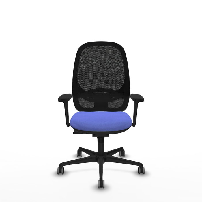 PIQUERAS Y CRESPO Silla de oficina Cilanco con mecanismo Sincro, Azul claro y Negro