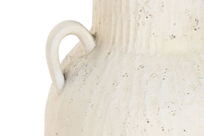 DKD Home Decor Jarrón de Magnesia Envejecido Blanco 35x33x65 cm DKD Home Decor Jarrón de Magnesia Envejecido Blanco 35x33x65 cm