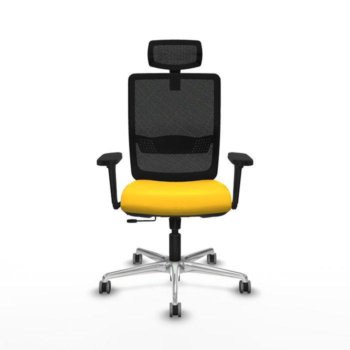 PIQUERAS Y CRESPO Silla de oficina Haches Amarillo/Negro