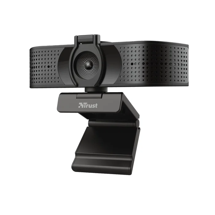 Trust Teza Webcam 4K Ultra HD con Enfoque Automático y Micrófono Dual - Negro