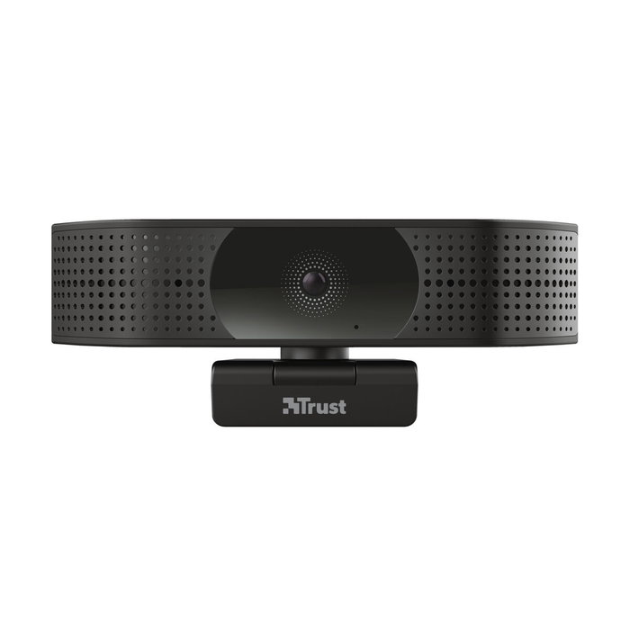 Trust Teza Webcam 4K Ultra HD con Enfoque Automático y Micrófono Dual - Negro