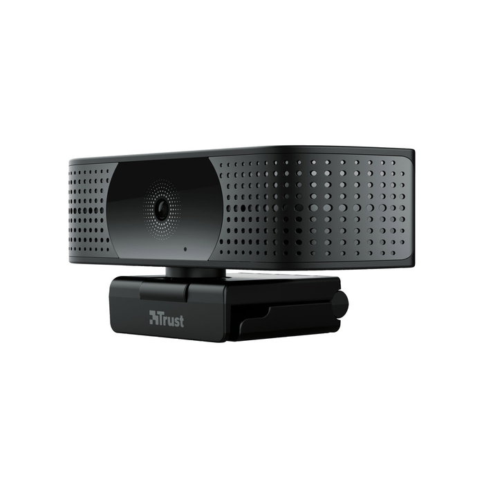 Trust Teza Webcam 4K Ultra HD con Enfoque Automático y Micrófono Dual - Negro