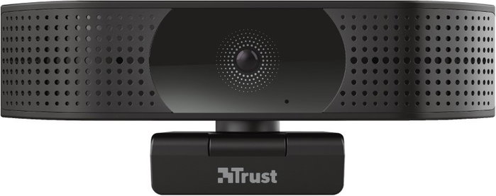 Trust Teza Webcam 4K Ultra HD con Enfoque Automático y Micrófono Dual - Negro