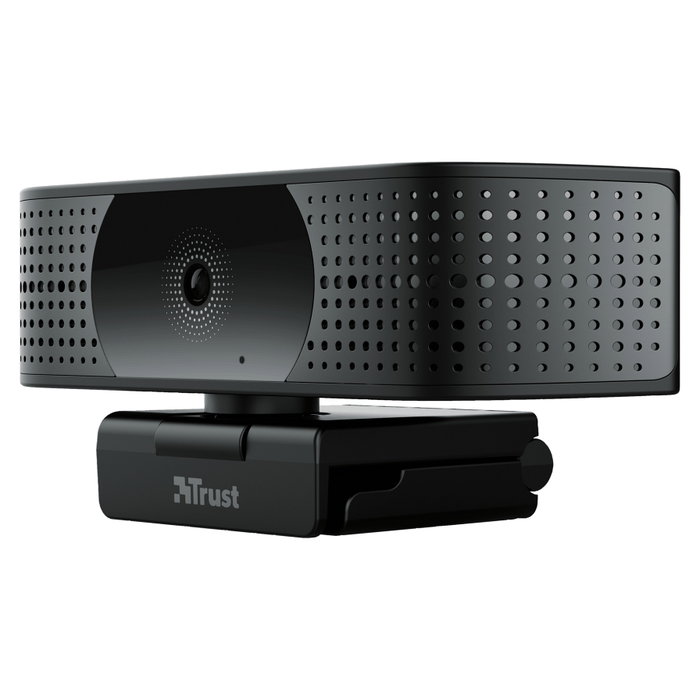 Trust Teza Webcam 4K Ultra HD con Enfoque Automático y Micrófono Dual - Negro