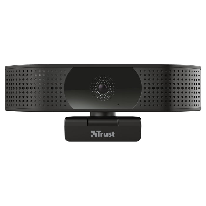 Trust Teza Webcam 4K Ultra HD con Enfoque Automático y Micrófono Dual - Negro