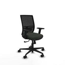 PIQUERAS Y CRESPO Silla de oficina Yunquera con mecanismo Sincro y Brazos 2D Negro