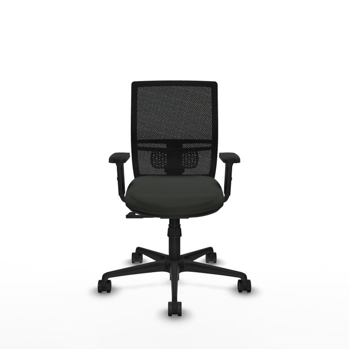 PIQUERAS Y CRESPO Silla de oficina Yunquera con mecanismo Sincro y Brazos 2D Negro