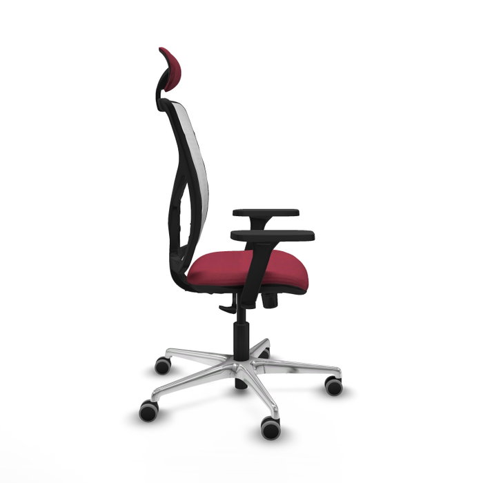 PIQUERAS Y CRESPO Silla de oficina Motilla con mecanismo Sincro, Granate y Blanco PIQUERAS Y CRESPO Silla de oficina Motilla con mecanismo Sincro, Granate y Blanco
